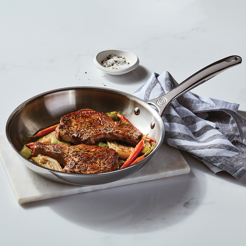 Set of 3 Stainless Steel Fry Pans